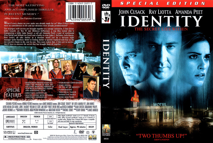 Jaquette DVD Identity Cover