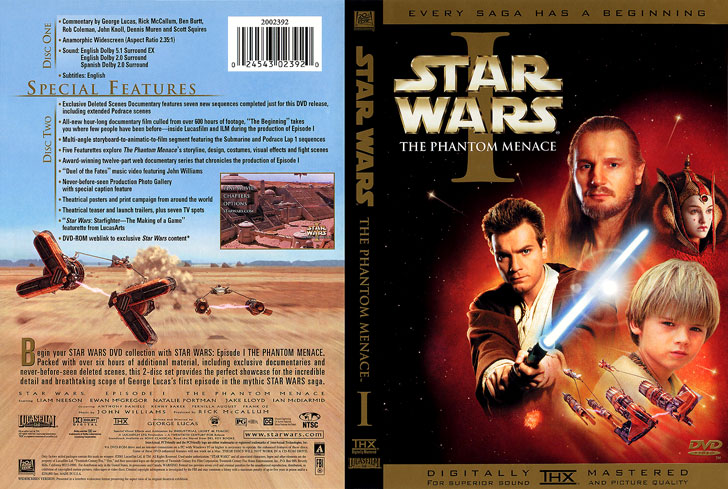 Jaquette DVD Star Wars: Episode I - The Phantom Menace Cover