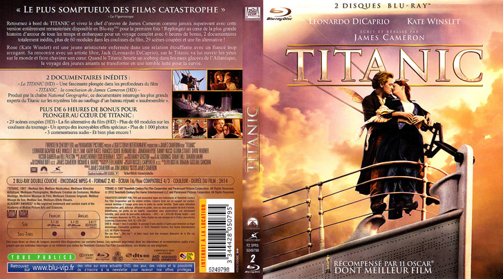 Jaquette Blu-ray Titanic Cover