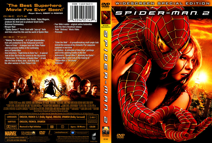 Jaquette DVD Spider-Man 2 Cover