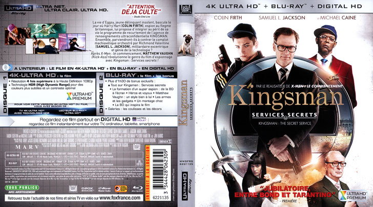 Jaquette 4K Ultra HD Kingsman : Services secrets Cover