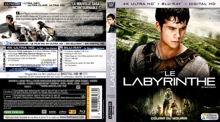 Jaquette 4K Ultra HD Le Labyrinthe Cover