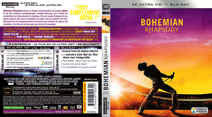 Jaquette 4K Ultra HD Bohemian Rhapsody Cover