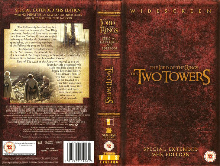 Jaquette VHS The Lord of the Rings: The Two Towers Cover