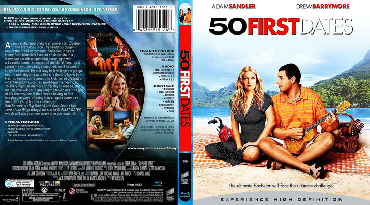 Jaquette Blu-ray 50 First Dates Cover