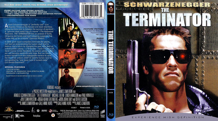 Jaquette Blu-ray The Terminator Cover