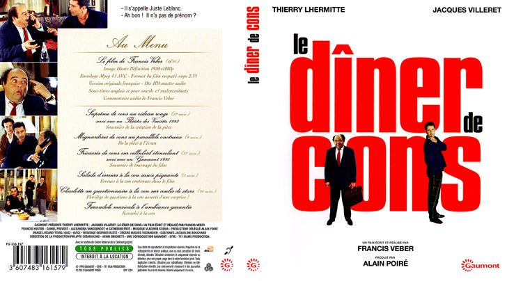 Jaquette Blu-ray Le Dîner de cons Cover