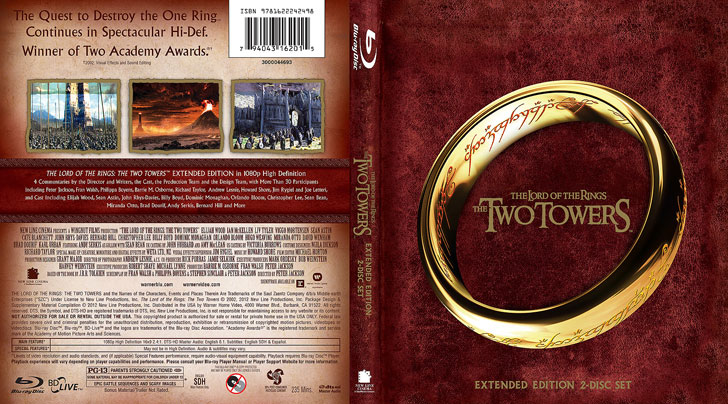Jaquette Blu-ray The Lord of the Rings: The Two Towers Cover