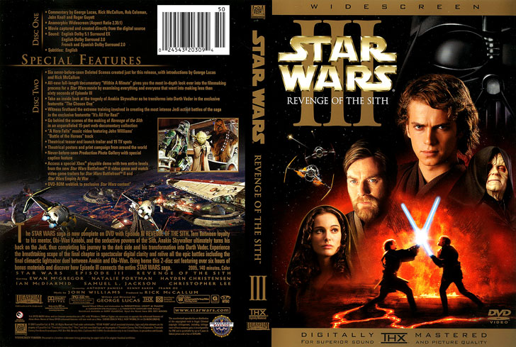 Jaquette DVD Star Wars: Episode III - Revenge of the Sith Cover