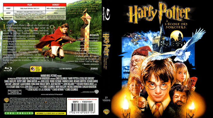 Jaquette Blu-ray Harry Potter à l'école des sorciers Cover