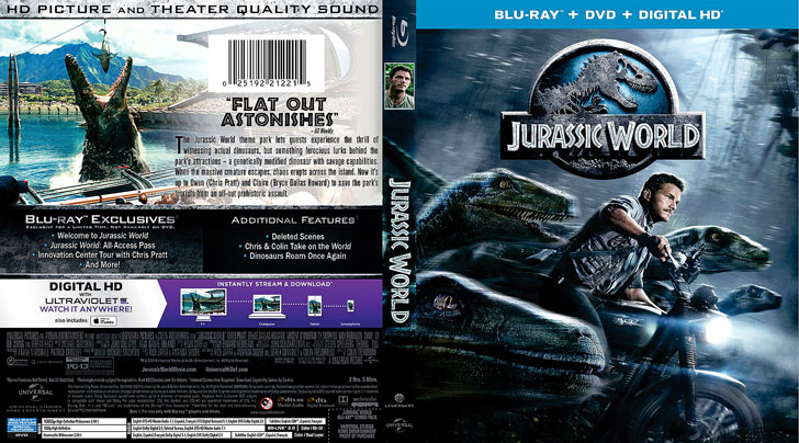 Jaquette Blu-ray Jurassic World Cover