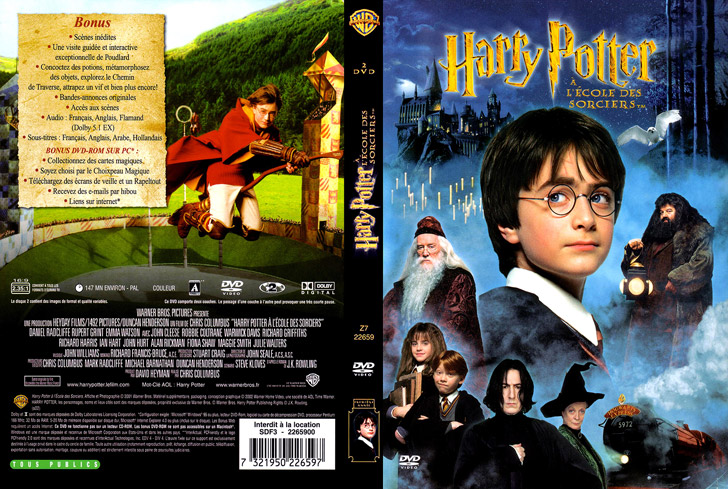 Jaquette DVD Harry Potter à l'école des sorciers Cover