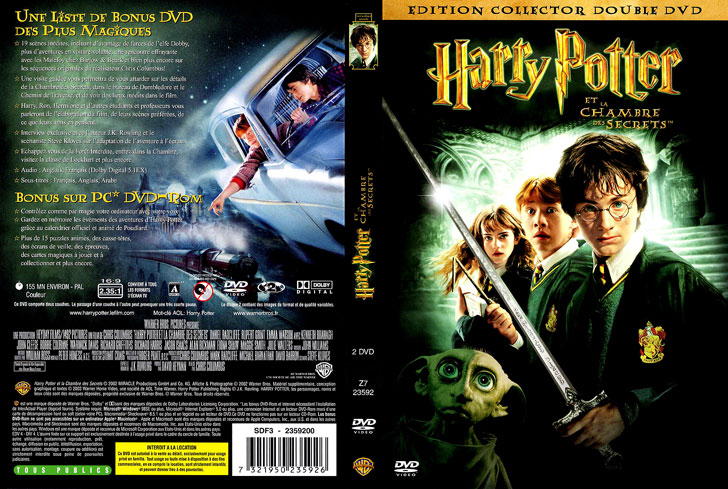 Jaquette DVD Harry Potter et la Chambre des secrets Cover