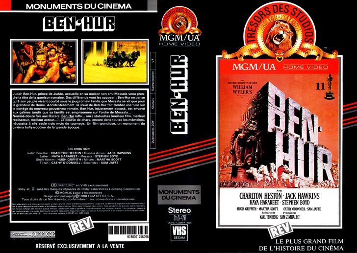 Jaquette VHS Ben-Hur Cover