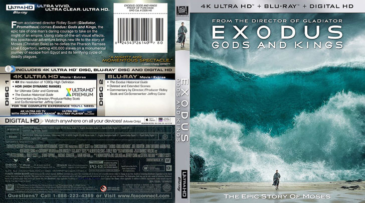 Jaquette 4K Ultra HD Exodus: Gods and Kings Cover