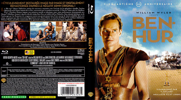 Jaquette Blu-ray Ben-Hur Cover