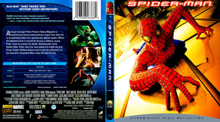 Jaquette Blu-ray Spider-Man Cover