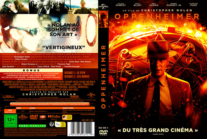 Jaquette DVD Oppenheimer Cover