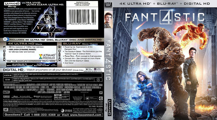 Jaquette 4K Ultra HD Fantastic 4 Cover