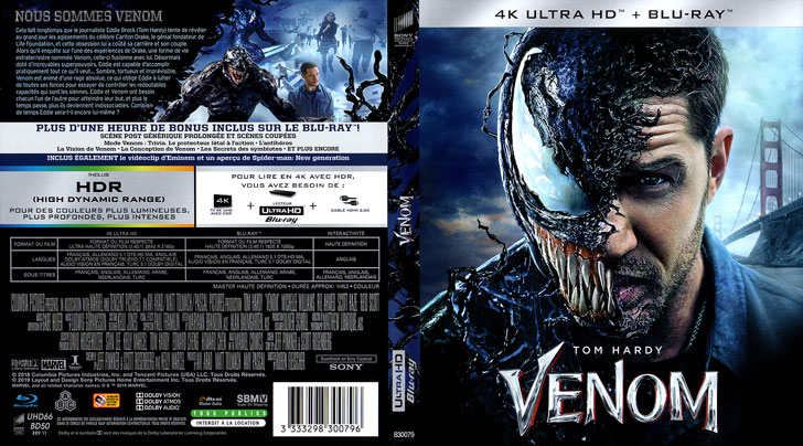 Jaquette 4K Ultra HD Venom Cover