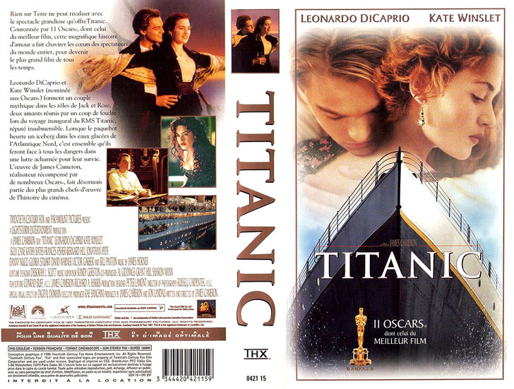 Jaquette VHS Titanic Cover