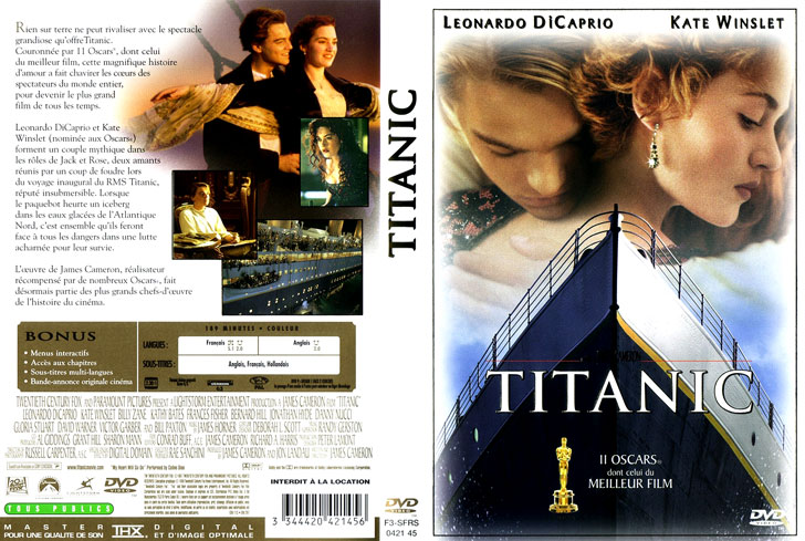 Jaquette DVD Titanic Cover