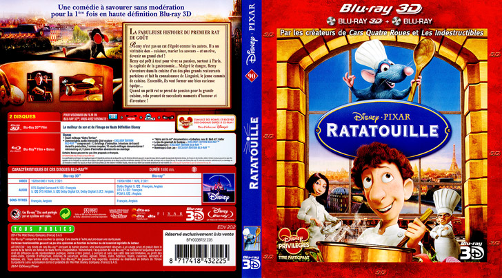 Jaquette Blu-ray 3D Ratatouille Cover