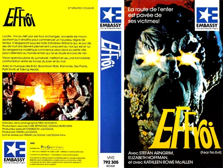 Jaquette VHS Effroi Cover
