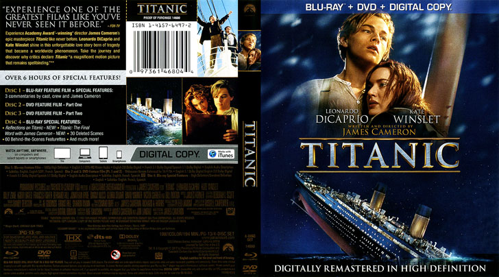 Jaquette Blu-ray Titanic Cover
