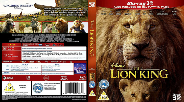 Jaquette Blu-ray 3D The Lion King Cover