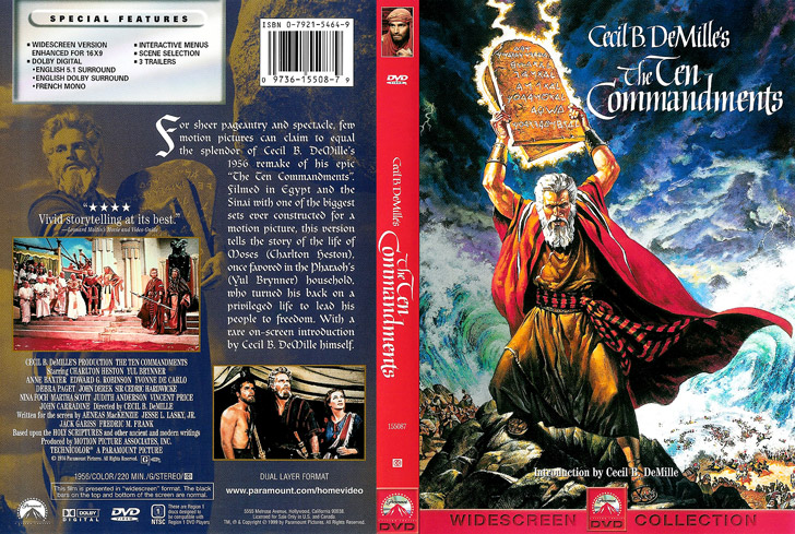 Jaquette DVD The Ten Commandments Cover
