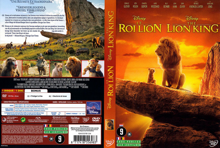 Jaquette DVD Le Roi lion Cover