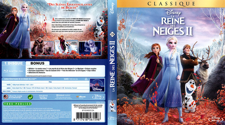 Jaquette Blu-ray La Reine des neiges II Cover