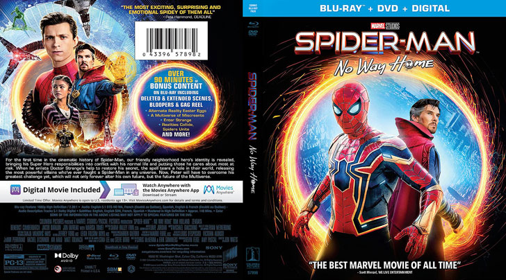 Jaquette Blu-ray Spider-Man: No Way Home Cover