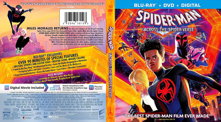 Jaquette Blu-ray Spider-Man: Across the Spider-Verse Cover