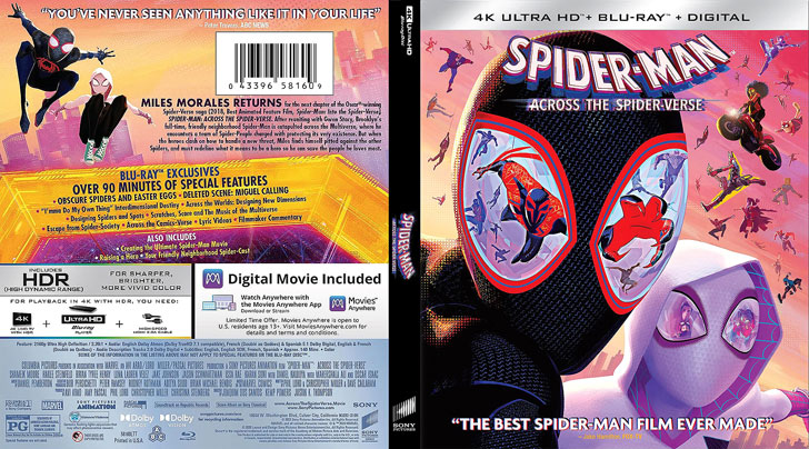 Jaquette 4K Ultra HD Spider-Man: Across the Spider-Verse Cover