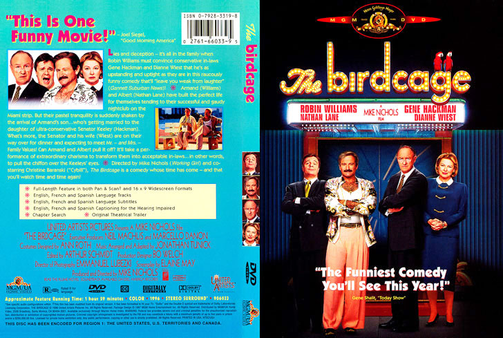 Jaquette DVD The Birdcage Cover