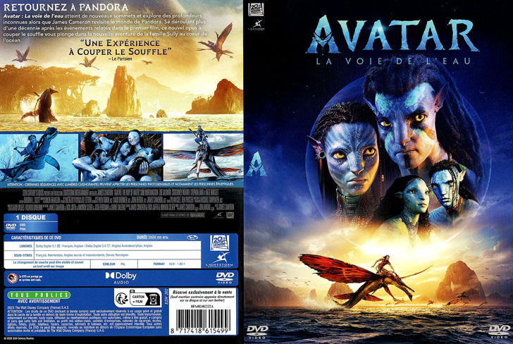 Jaquette DVD Avatar : La Voie de l'eau Cover