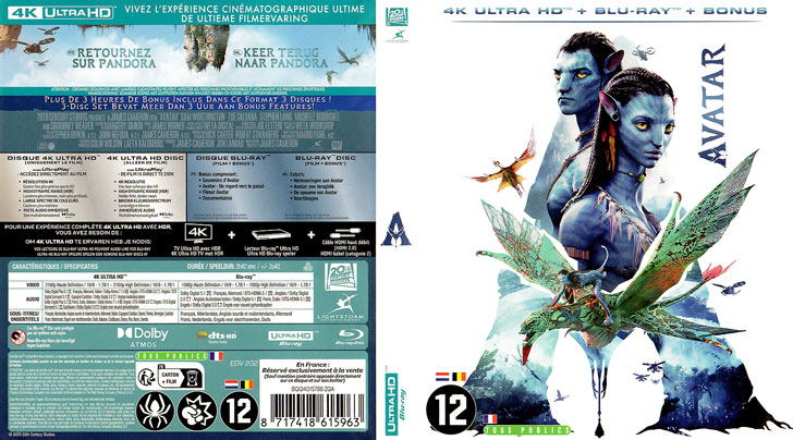 Jaquette 4K Ultra HD Avatar Cover