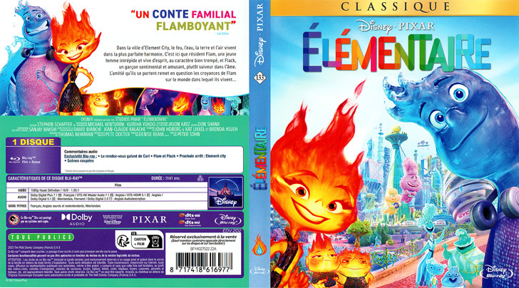 Jaquette Blu-ray Élémentaire Cover