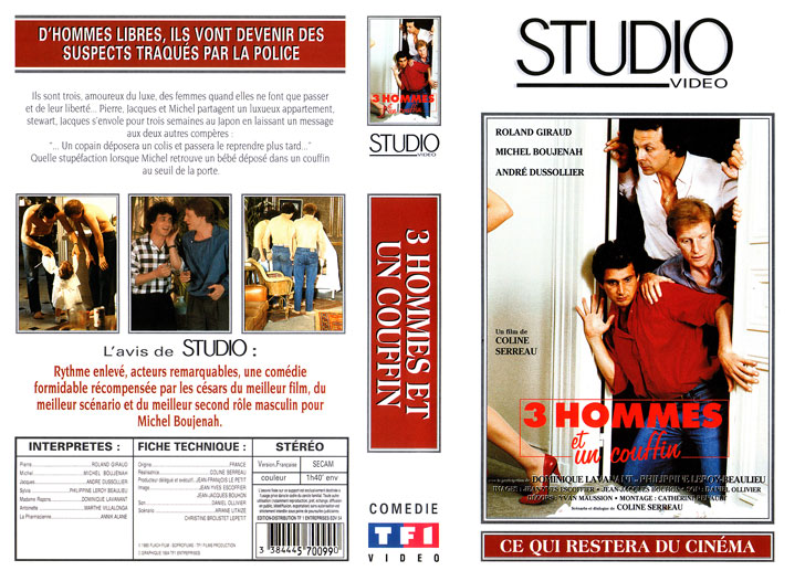 Jaquette VHS 3 hommes et un couffin Cover