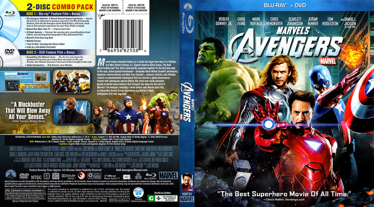 Jaquette Blu-ray The Avengers Cover