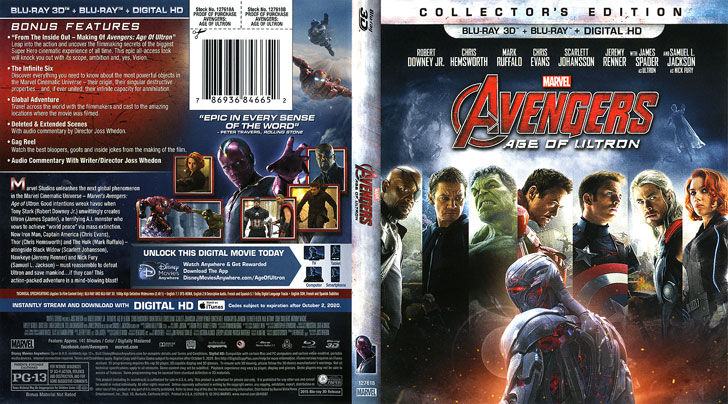 Jaquette Blu-ray 3D Avengers: Age of Ultron Cover