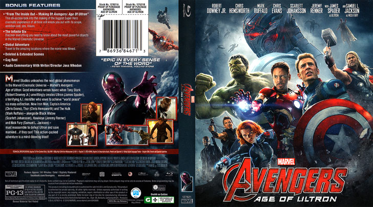 Jaquette Blu-ray Avengers: Age of Ultron Cover