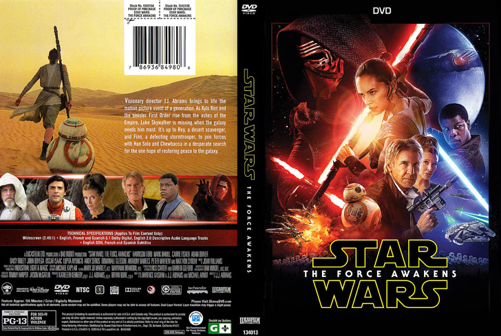 Jaquette DVD Star Wars: The Force Awakens Cover