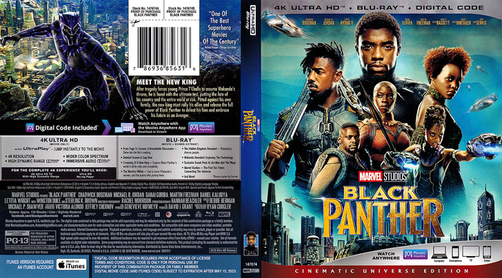 Jaquette 4K Ultra HD Black Panther Cover