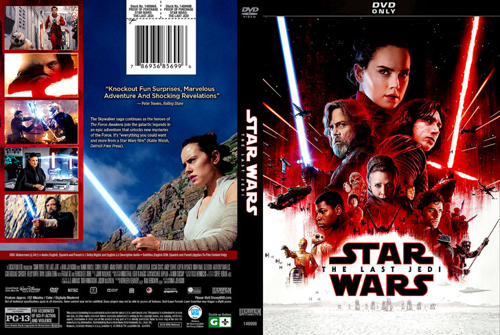 Jaquette DVD Star Wars: The Last Jedi Cover