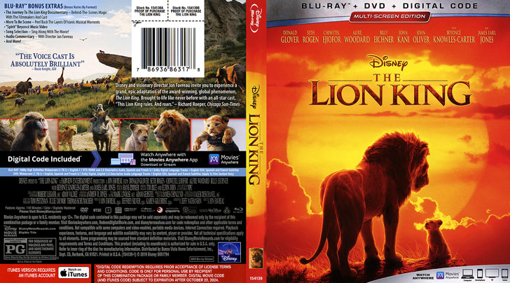 Jaquette Blu-ray The Lion King Cover