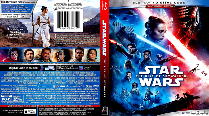 Jaquette Blu-ray Star Wars: The Rise of Skywalker Cover