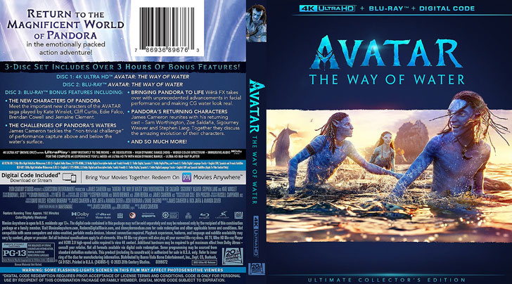 Jaquette 4K Ultra HD Avatar: The Way of Water Cover